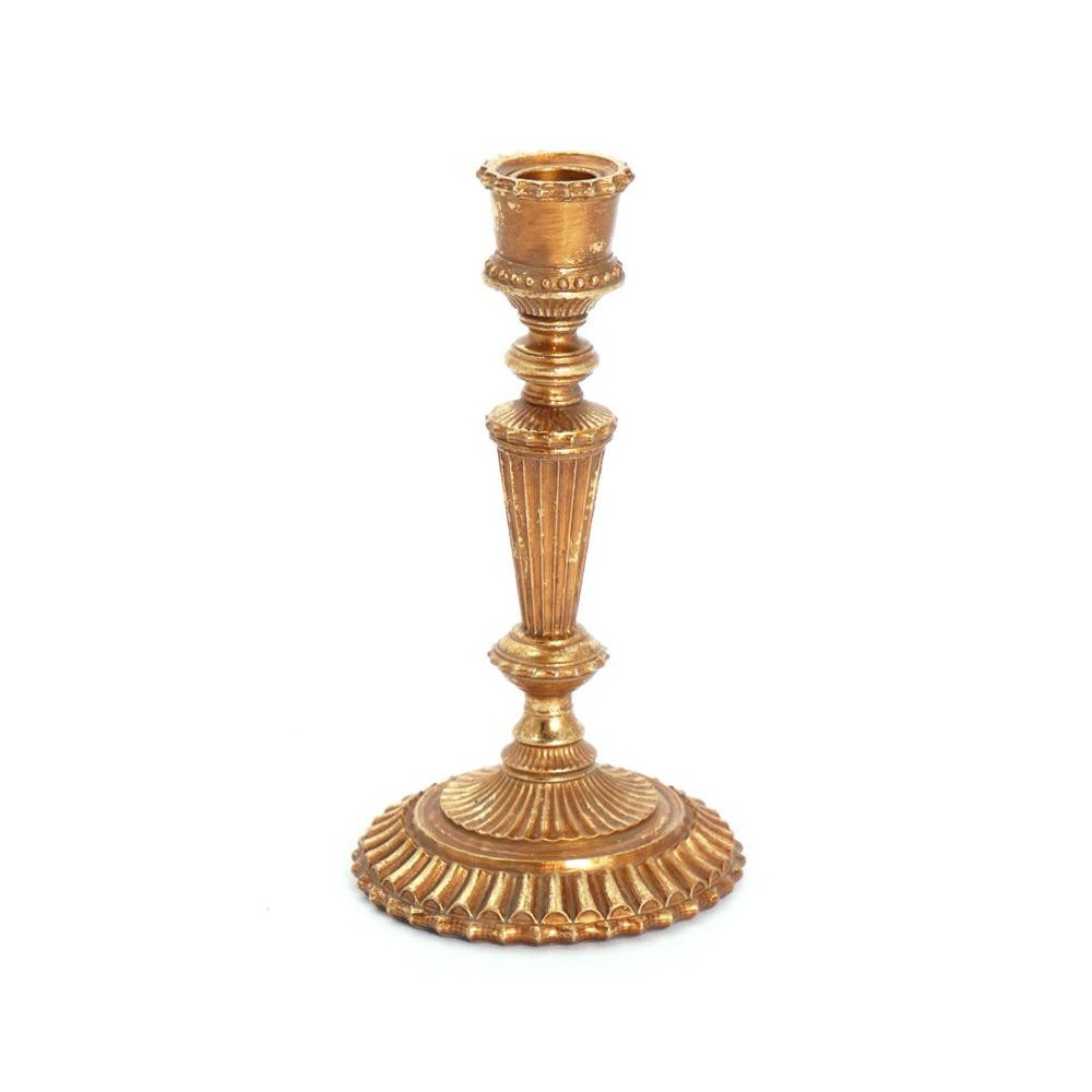 PORTACANDELA ORO D11 H20 RESIN